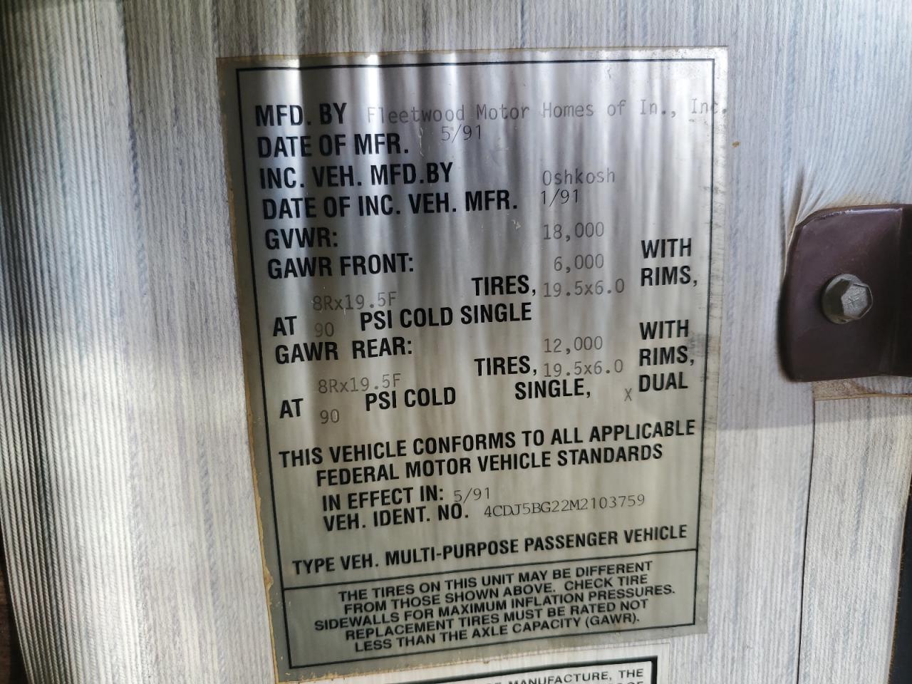 Oshkosh Motor Truck  Chassis M M Line Motor Home Image 8