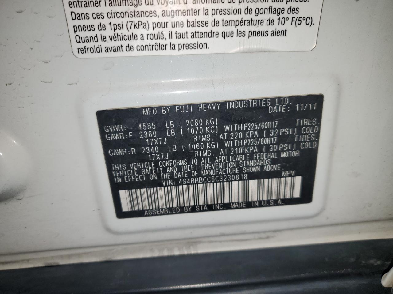 Subaru Outback 2.5i Premium Image 10