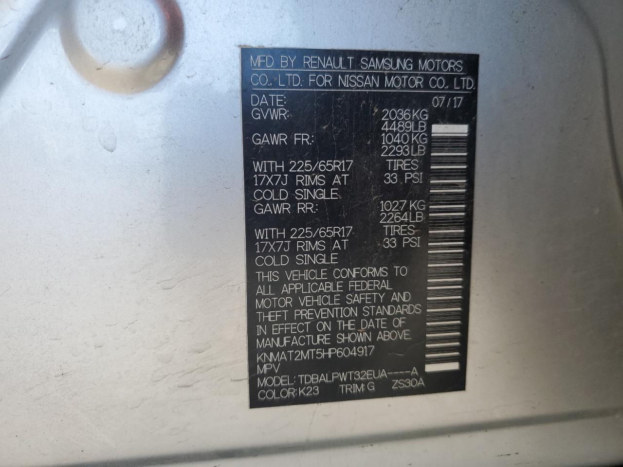 Nissan Rogue S Image 13