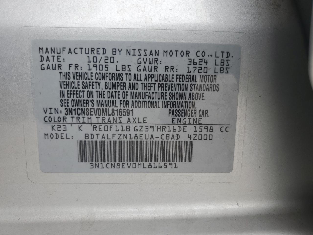 Nissan Versa Sv Image 9