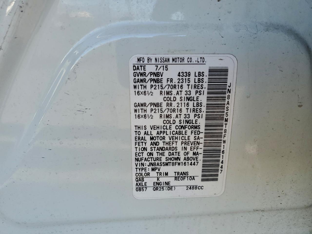 Nissan Rogue S Image 13