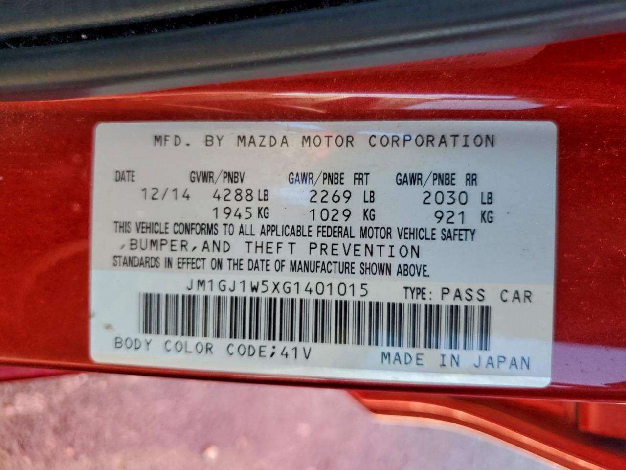 Mazda 6 Grand Touring Image 9