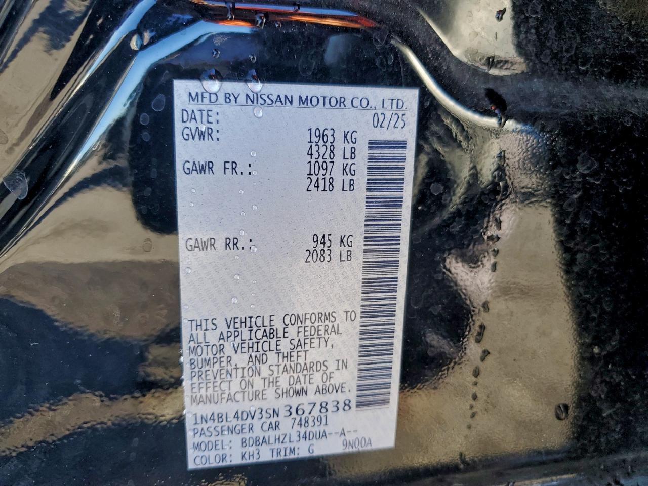 Nissan Altima Sv Image 8