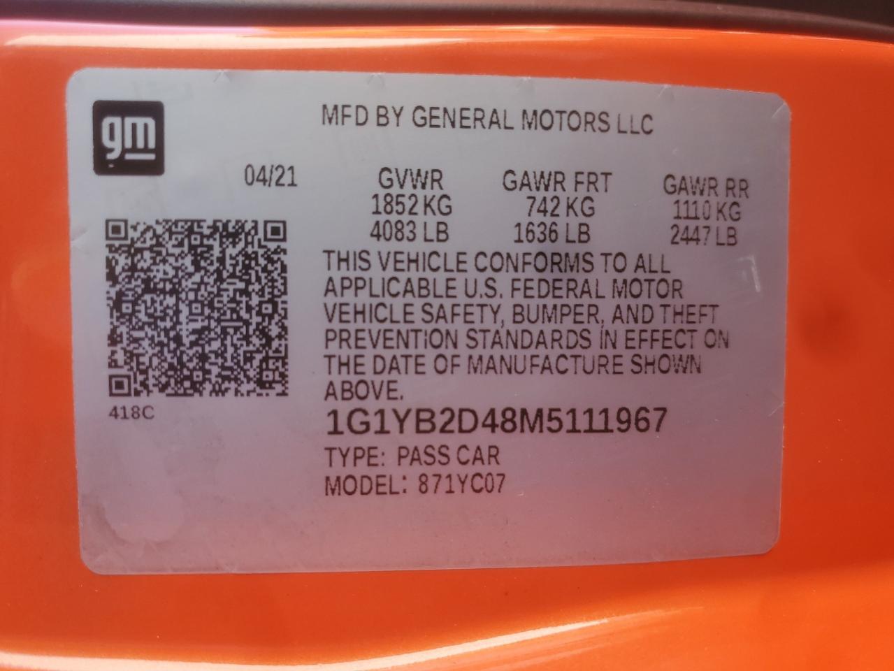 Chevrolet Corvette Stingray 2lt Image 12