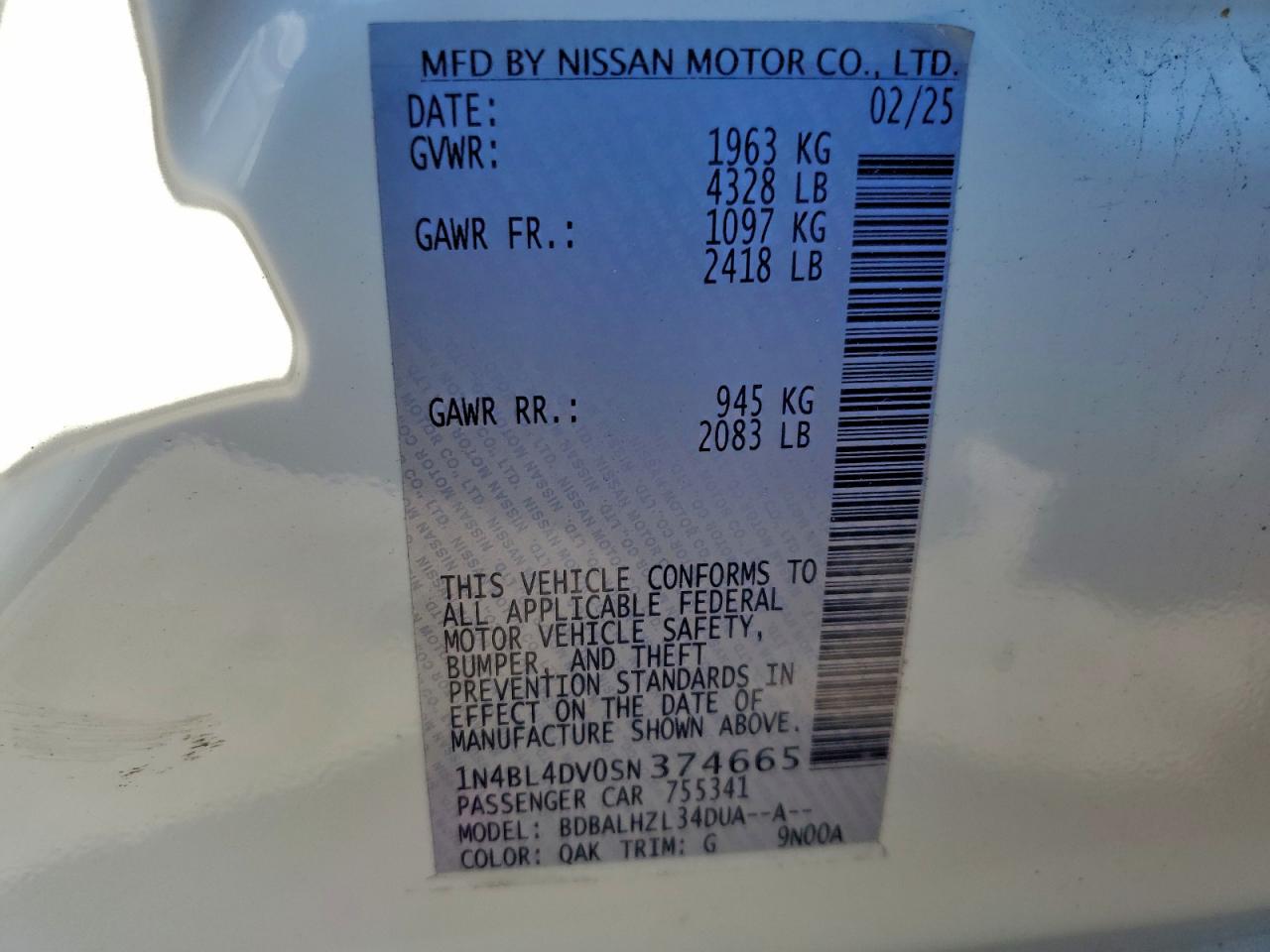 Nissan Altima Sv Image 10