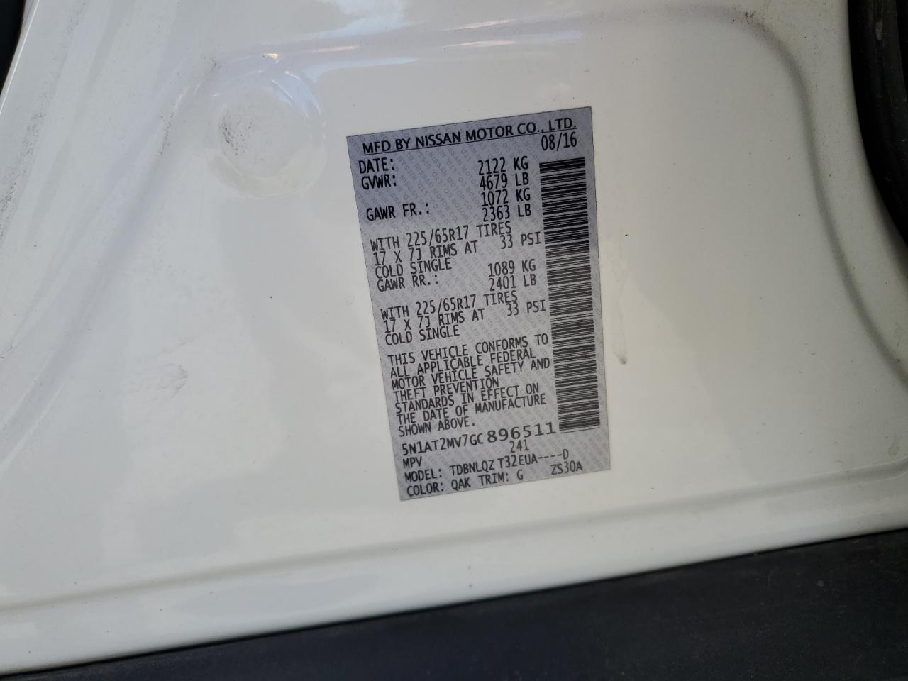 Nissan Rogue S Image 13